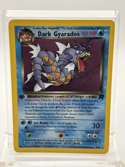 DARK GYARADOS Pokemon Card - WOTC - 1st Edition - Team Rocket - 8/82 HOLO NM (C) - Image 1