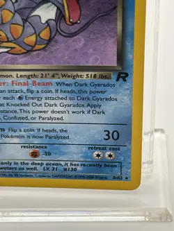 DARK GYARADOS Pokemon Card - WOTC - 1st Edition - Team Rocket - 8/82 HOLO NM (C) - Image 2