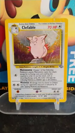 CLEFABLE Jungle Series POKEMON 1999 Holo Trading Card 1/64 HP - Image 1