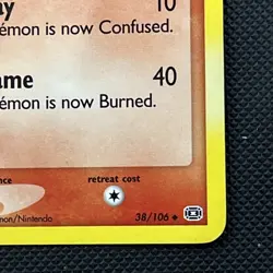 Ninetales 38/106 EX Emerald Stamped Reverse Holo Rare 2005 Pokemon - LP- MP - Image 5