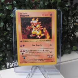 Pokemon TCG Magmar Base Set 1st Edition Uncommon 36/102 Shadowless - Image 1