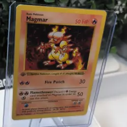 Pokemon TCG Magmar Base Set 1st Edition Uncommon 36/102 Shadowless - Image 2
