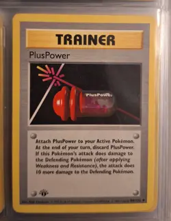 PlusPower Uncommon Trainer TCG HP 84/102 Pokemon Base Set 1st Edition 1999 NM - Image 1