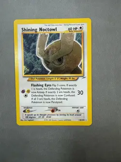Pokemon TCG Shining Noctowl Neo Destiny 110 Holo Unlimited Shiny Holo Rare - Image 2
