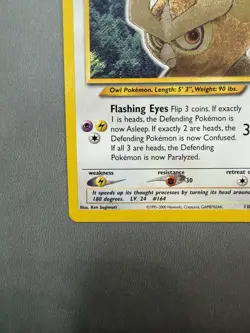 Pokemon TCG Shining Noctowl Neo Destiny 110 Holo Unlimited Shiny Holo Rare - Image 5