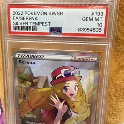 2022 POKEMON SWSH SERENA 193/195 SILVER TEMPEST FULL ART PSA 10 GEM MINT - Image 2