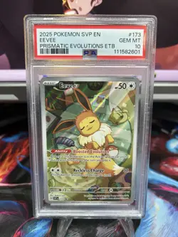 2025 POKEMON SVP EN-SV BLACK STAR PROMO #173 EEVEE PSA 10 - Image 1