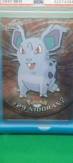 PSA 10 Gem Mint 2000 TOPPS CHROME POKEMON T.V #29 NIDORAN Vintage Graded English - Image 2