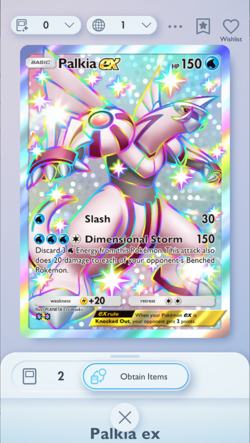 Palkia EX Shiny 2⭐, Pokemon TCG Pocket, Mega-Rising, English - Image 3