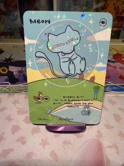 Pokederp Holo Bubble Meow Mew JWillyGuy Pokemon “Fan Art”Non TCG - Image 1