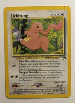Pokemon TC Lickitung 16/18 Southern Islands Heavily Played - Image 1