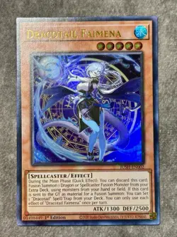 Yu-Gi-Oh! Dracotail Faimena JUSH-EN002 Justice Hunters 1st Edition - Image 1