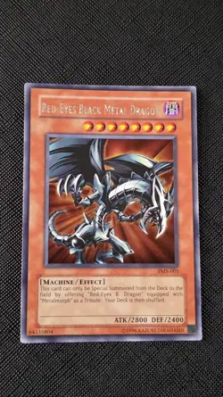 YGO Red-Eyes Black Metal Dragon Secret Rare LP Forbidden Memories FMR-001 - Image 1