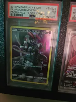 Pokemon 2019 TCG Black Star Promo Armored Mewtwo Holo Card SM228 - Image 1