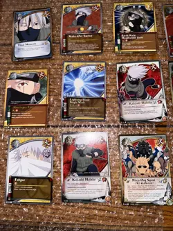 Naruto TCG CCG Hatake Kakashi Foil 2002 18 Card Lot Card Rares Full Art Gold - Image 5