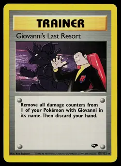 Pokemon Card - Giovanni's Last Resort Gym Challenge 105/132 Rare - Image 1