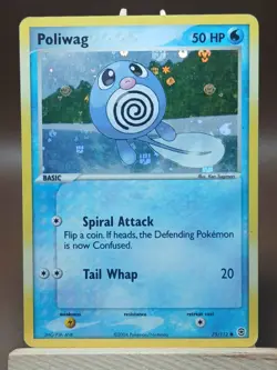 HP Poliwag 75/112 Pokemon Ex FireRed LeafGreen Energy Holo Card - Image 1
