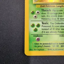 Pokemon TCG Nidoking Base Set Holo Unlimited Rare Card 11/102 - Image 5