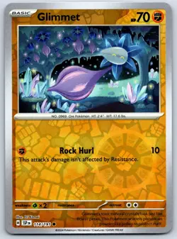 Glimmet - Reverse Holo - Surging Sparks SSP 114/191 Holo Rare Pokemon Card - Image 1