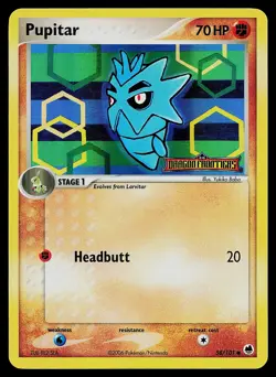 Pokemon Card - Pupitar Dragon Frontiers 58/101 Common Reverse Holo - Image 1