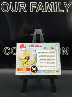 ABRA #63 POKEMON TOPPS - BLUE LOGO - NON HOLO SERIES 1 TV ANIMATION CARD 1999 NM - Image 4