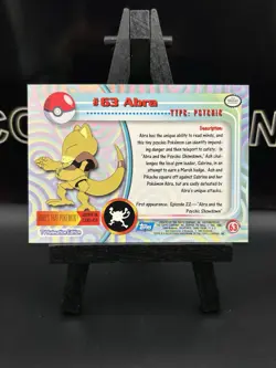 ABRA #63 POKEMON TOPPS - BLUE LOGO - NON HOLO SERIES 1 TV ANIMATION CARD 1999 NM - Image 5