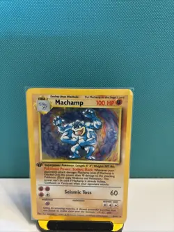 Pokemon TCG Machamp Holo 1st Edition Rare Card Lp Vintage - Image 1