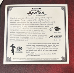 Nickelodeon "Avatar The Last Airbender" TCG/THQ video game Convention-only Card - Image 2