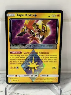 Tapu Koko Prism Star 51/181 Sm-Team Up Holo Card M/Nm Condition - Image 1
