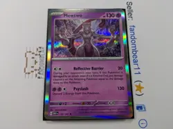 Mewtwo HOLO RARE card 150/165 Scarlet & Violet 151 Pokemon 2023 LP - Image 2
