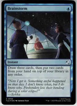 MTG Brainstorm Foil NM Avatar: The Last Airbender: Eternal-Legal Magic 155 - Image 1