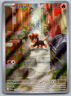 Pokemon TCG Litleo 139/132 Mega Evolution Illustration Rare - Image 1