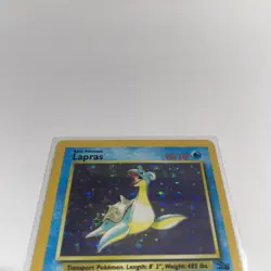 LAPRAS HOLO POKEMON FOSSIL SET MP FOIL HAS SCRATCHES 10/62 - Image 5