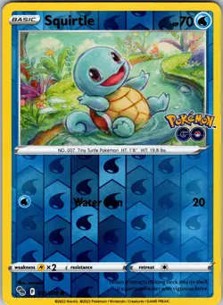 Squirtle Common Reverse Holo Pokemon GO 015/078 NM - Pokemon TCG - Image 1