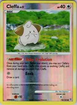 Cleffa Common Reverse Holo Diamond and Pearl 78/130 MP - Pokemon TCG - Image 1