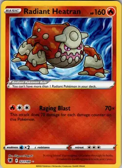 Radiant Heatran Radiant Rare SWSH10: Astral Radiance 027/189 NM - Pokemon TCG - Image 1