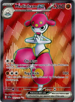 Medicham ex 161/142 Full Art- Stellar Crown Pokemon - Pack Fresh Secret Rare TCG - Image 1