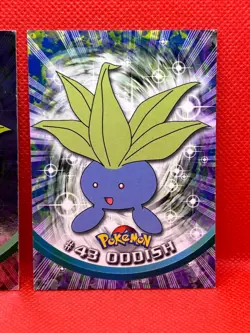 Pokemon Topps Oddish #43 1999 Topps TV Animation Edition Holo & Non Holo - Image 3