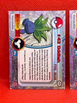 Pokemon Topps Oddish #43 1999 Topps TV Animation Edition Holo & Non Holo - Image 5
