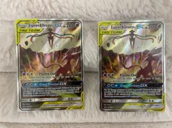 X2 cards Pokemon TCG Espeon & Deoxys GX SM240 Black Star Promo Full Art Holo NM - Image 1