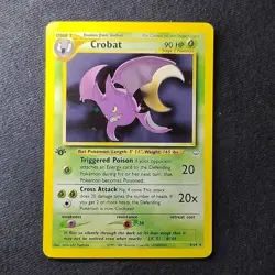 Pokemon TCG Crobat 04/64 Neo Revelation 1st Edition Holo Rare LP+/NM - Image 1