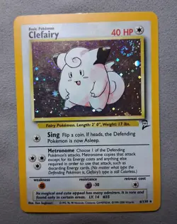 Clefairy 006/130 Base Set 2 Holo Pokemon TCG **SWIRL** Vintage - Image 1