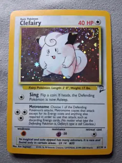 Clefairy 006/130 Base Set 2 Holo Pokemon TCG **SWIRL** Vintage - Image 2