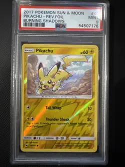 Pokemon TCG Pikachu Rev Foil Burning Shadow 40/147 Reverse Holo - Image 1