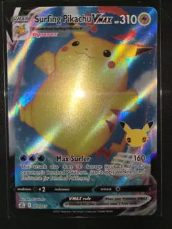 Pokemon Celebrations Lot Surfing Flying Pikachu V, VMAX, Full Art, 25th Stamped - Image 2