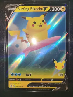 Pokemon Celebrations Lot Surfing Flying Pikachu V, VMAX, Full Art, 25th Stamped - Image 4