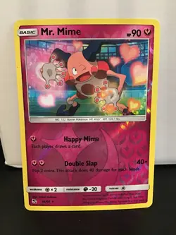 Mr. Mime Reverse Holo Rare Pokemon Hidden Fates 43/68 - Image 1