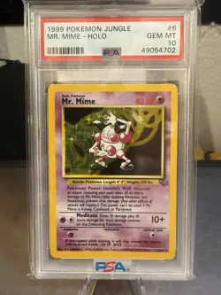 1999 Pokemon Jungle MR. MIME 6/64 PSA 10 - Image 1