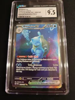 Pokemon TCG Scarlet & Violet Blastoise EX #200 Special Illustration Rare CGC 9.5 - Image 1