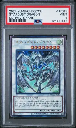 Stardust Dragon Ultimate Rare QCCU-JP049 Yugioh Japanese Chronicle PSA 9 Mint - Image 1